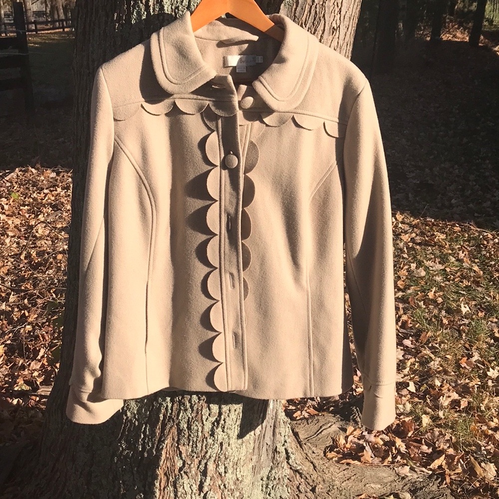 Boden tan 65% wool coat size 16R in excellent condition!
